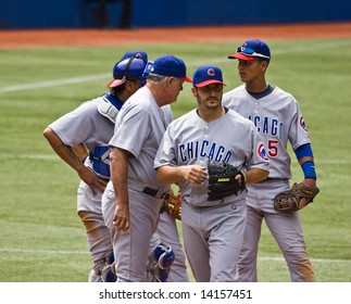 TORONTO - JUNE 14:  Jason Marquis #21 Is Replaced By Lou Piniella #41 During The Chicago Cubs Vs. Toronto Blue Jays Game At The Rogers Centre June 14, 2008 In Toronto, Ontario.  Chicago Won 6-2.