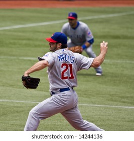 TORONTO - JUNE 14:  Jason Marquis #21 Throws A Pitch During The Chicago Cubs Vs. Toronto Blue Jays Game At The Rogers Centre June 14, 2008 In Toronto, Ontario.  Chicago Won 6-2.