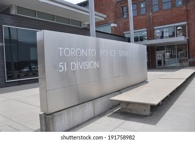 TORONTO - MAY 8, 2014: Toronto Police Service 51 Division Located At Parliament St.  Is Dedicated To Keep The City The Best And Safest Place To Be.  51 Parliament St., Toronto, ON