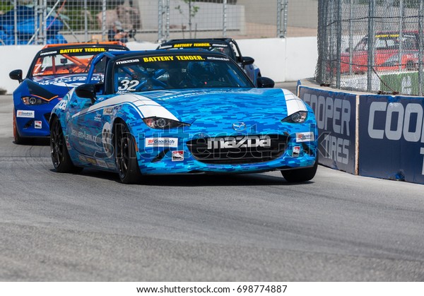 TORONTO, ON\
- JULY 16: Car during the Global MX-5 Cup Race at Exhibition Place\
in Toronto, ON, Canada on July 16\
2017