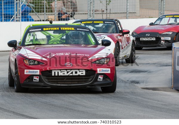 TORONTO, ON\
- JULY 16: Car during the Global MX-5 Cup Race at Exhibition Place\
in Toronto, ON, Canada on July 16\
2017