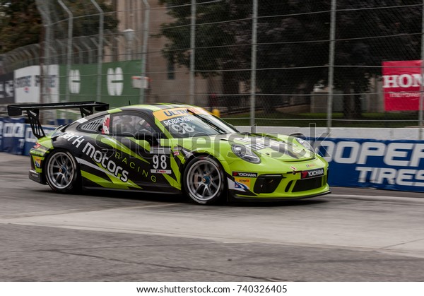 TORONTO, ON - JULY 16: Car during the Porsche Ultra\
94 GT3 Cup Challenge Race at Exhibition Place in Toronto, ON,\
Canada on July 16 2017