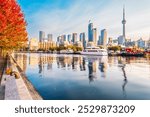 Toronto, Ontario, Canada cityscape in autumn at dawn.