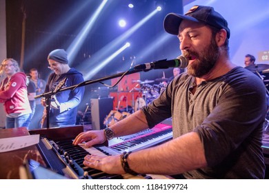 TORONTO, ONTARIO, CANADA - FEBRUARY 12, 2018: GRATEFUL DEAD COVER BAND 'MARS HOTEL' PERFORM AT THE OPERA HOUSE FOR JAKE'S COLLECTION EVENT. 