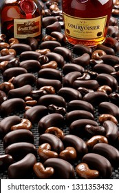 Toronto, Ontario, Canada - January 23, 2009: Brandy Beans And Chocolate Covered Cashews With Liqueur And Cognac