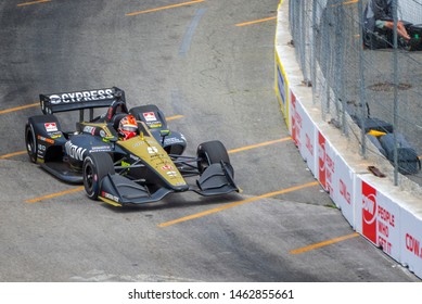 Toronto, Ontario, Canada - July 12 2019: James Hinchcliffe (5) -  2019 Honda Toronto Indy