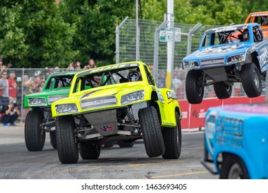 Toronto, Ontario, Canada - July 13 2019: Casey Mears (25) In The Stadium Super Trucks Race At The 2019 Honda Toronto Indy