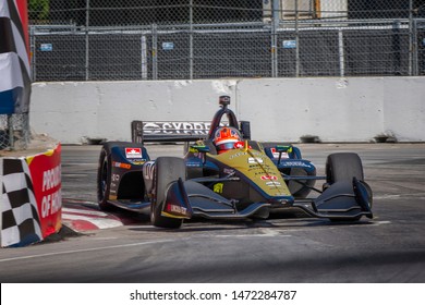 Toronto, Ontario, Canada - July 13 2019: James Hinchcliffe - 2019 Honda Toronto Indy