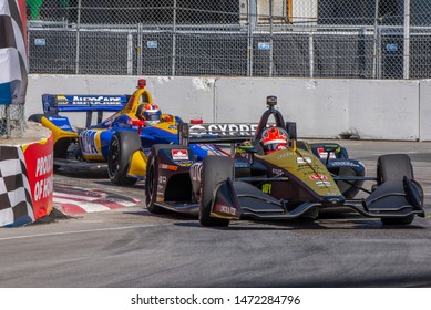 Toronto, Ontario, Canada - July 13 2019: James Hinchcliffe And Alexander Rossi - 2019 Honda Toronto Indy