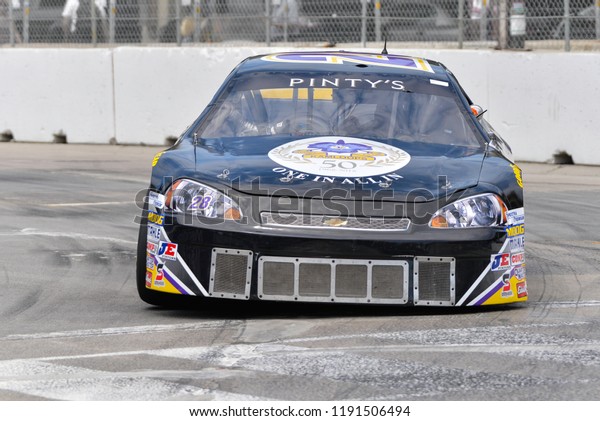 Toronto, Ontario, Canada - July 13 2018: Jason
White entering Turn 8 during practice for the Pinty's Grand Prix of
Toronto race at Exhibition
Place