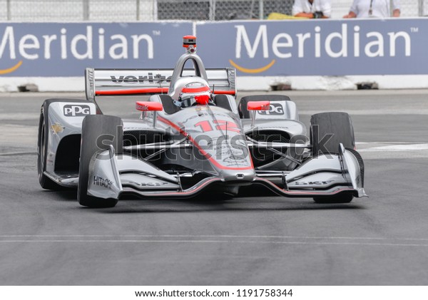 Toronto, Ontario, Canada - July 14 2018:\
Will Power at the Honda Indy at Exhibition\
Place