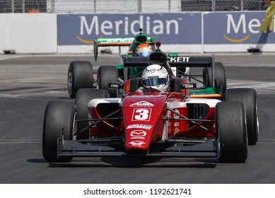 Toronto, Ontario, Canada - July 15 2018: Oliver Askew In The Pro-Mazda Race At Exhibition Place