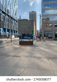 Toronto, Ontario / Canada - July 28 2019: Toronto Police Service Sign At Dundas Street West.