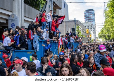 Toronto, Ontario, Canada - June 17, 2019 : Raptor Parade