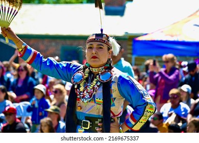 Toronto, Ontario, Canada - June 18, 2022: Female Dancers And Participants At Indigenous Arts Festival