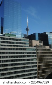 Toronto Ontario Canada June 2022   C N Tower Built In 1976 As The Unique Landmark Of Toronto, It Was World's Tallest Tower For 34 Years
