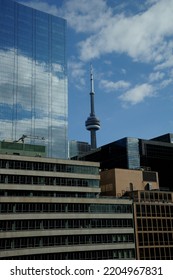 Toronto Ontario Canada June 2022   C N Tower Built In 1976 As The Unique Landmark Of Toronto, It Was World's Tallest Tower For 34 Years
