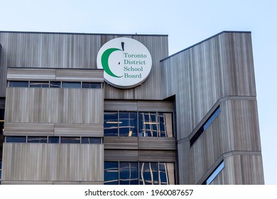 Toronto, Ontario, Canada - June 25, 2018: Toronto District School Board Logo On The Building. TDSB Is The English-language Public-secular School Board For Toronto, Ontario, Canada.