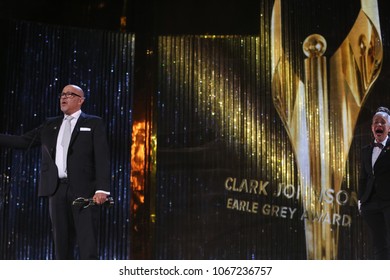 TORONTO, ONTARIO, CANADA - MARCH 11, 2018: Clark Johnson, Winner Of Earle Grey Award, At Canadian Screen Awards. 