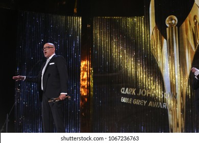 TORONTO, ONTARIO, CANADA - MARCH 11, 2018: Clark Johnson, Winner Of Earle Grey Award, At Canadian Screen Awards. 