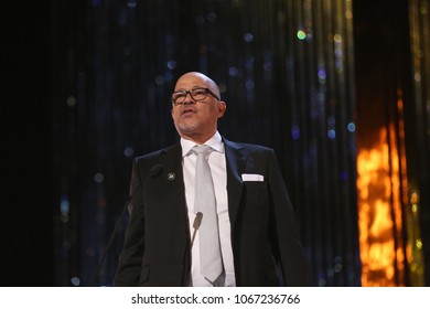 TORONTO, ONTARIO, CANADA - MARCH 11, 2018: Clark Johnson, Winner Of Earle Grey Award, At Canadian Screen Awards. 