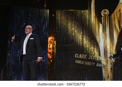 TORONTO, ONTARIO, CANADA - MARCH 11, 2018: Clark Johnson, Winner Of Earle Grey Award, At Canadian Screen Awards. 