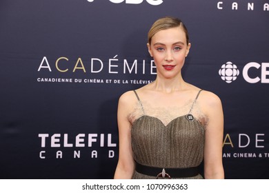 TORONTO, ONTARIO, CANADA - MARCH 11, 2018: Sarah Gadon At Canadian Screen Awards. 