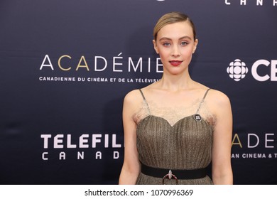 TORONTO, ONTARIO, CANADA - MARCH 11, 2018: Sarah Gadon At Canadian Screen Awards. 