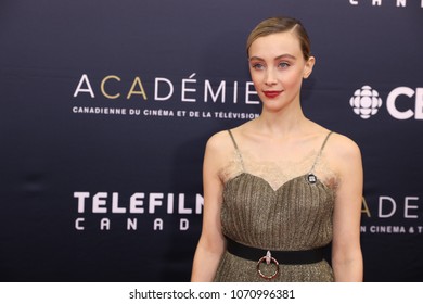 TORONTO, ONTARIO, CANADA - MARCH 11, 2018: Sarah Gadon At Canadian Screen Awards. 