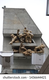 Toronto, Ontario, Canada: May 2019. A Street View Of The Rogers Centre Building Exterior