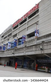 Toronto, Ontario, Canada: May 2019. A Street View Of The Rogers Centre Building Exterior