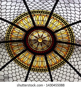 Toronto, Ontario / Canada - May 26, 2019: Beautiful Interior Ceiling Of Osgoode Hall Courtroom 