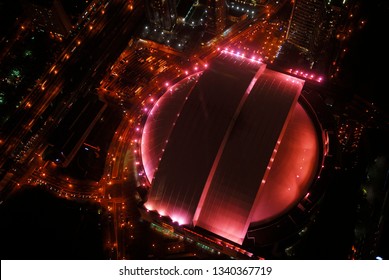 Toronto, Ontario, Canada - September 30, 2006: Birds Eye View Of Toronto Dome Stadium At Night