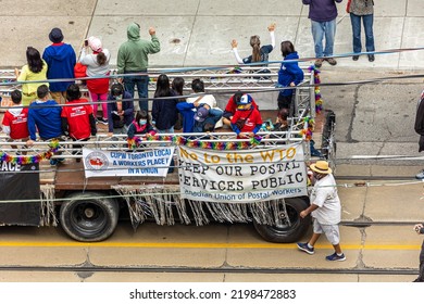 Toronto, Ontario - September 5, 2022 : Canadian Union Of Postal Workers Toronto Local Marching At The Labour Day Parade On Queen Street West