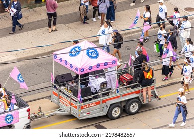 Toronto, Ontario - September 5, 2022 : Canadian Union Of Public Employees, CUPE Local 79, In The Labour Day Parade On Queen Street West
