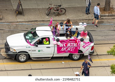 Toronto, Ontario - September 5, 2022 : Canadian Union Of Public Employees, 'Childcare Workers Worth More' In The Labour Day Parade On Queen Street West