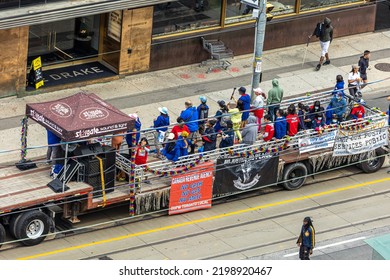 Toronto, Ontario - September 5, 2022 : Canadian Union Of Postal Workers Toronto Local Marching At The Labour Day Parade On Queen Street West