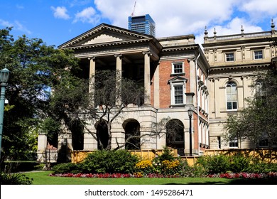 Toronto, Ontario/Canada - August 29 2019:  Osgoode Hall, Home Of The Law Society Of Ontario, Built In The Beautiful Palladian And Neoclassical Style Of Architecture From The Late Georgian Era.