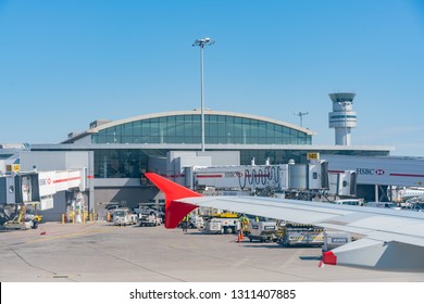 Toronto, SEP 31: Exterior view of the Toronto Pearson International Airport on SEP 31, 2018 at Toronto