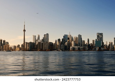 Toronto Skyline in an autumn sunny sunset - Powered by Shutterstock