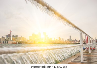 Toronto Skyline In Winter