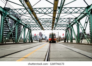 Toronto Street Car On Queen Street