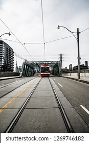 Toronto Street Car On Queen Street