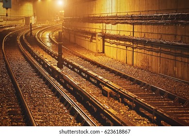 Toronto Subway Lines At Night