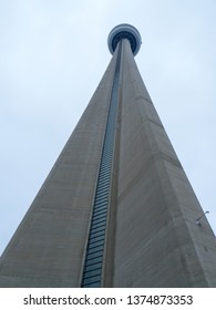 Toronto/Canada - October 06 2017: The CN Tower. This is a 553.3 m-highconcrete communications and observation tower. It was completed in 1976.