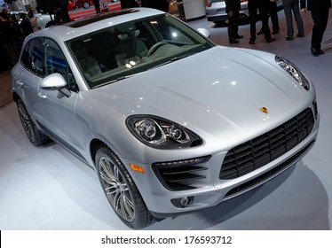 TORONTO-FEBRUARY 14: The all New 2015 Porsche Macan is the first compact SUV Porsche at the 2014 Canadian International Auto Show on February 14, 2014 in Toronto          