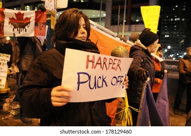 TORONTO-FEBRUARY 8: A Woman With A Sign Almost 