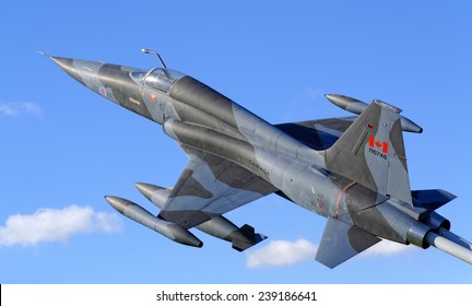 TORONTO-OCTOBER 10,2014:Canadair CF-5 (CF-116 Freedom Fighter) Displayed At Defence Research And Development Canada In Toronto As Licensed-built Version Of The Northrop F-5