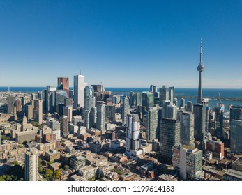 Aerial View Downtown Toronto Including Architectural Stock Photo (Edit ...