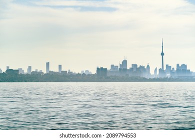 Toronto's Downtown Skyline On A Hazy Summer Day